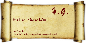 Heisz Gusztáv névjegykártya